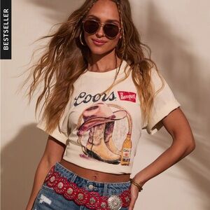 COORS COWBOY SHORT SLEEVE MARSHMALLOW GRAPHIC TEE🤠🍻